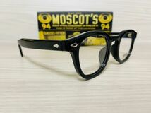 ★MOSCOT★モスコット★レムトッシュ★メガネフレーム★LEMTOSH★伊達眼鏡 黒縁 定番カラー ボストン 未使用 美品_画像3