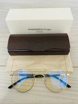 OLIVER PEOPLES オリバーピープルズ メガネフレーム★OV5988 5003★Chessman★ボストン ラウンド 鼈甲柄 ゴールド伊達眼鏡 未使用 美品 _画像10