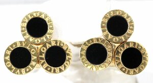 3 motif illusion. excellent article! BVLGARY K18YG 18 gold BVLGARY BVLGARY onyx earrings 3173