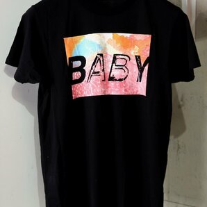 16SS 良品 サンローラン メンズ カットソー BABYプリント Tシャツ ブラック S 175/90の画像1