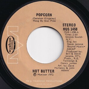 Hot Butter Popcorn / At The Movies Musicor US MUS 1458 205994 ROCK POP ロック ポップ レコード 7インチ 45