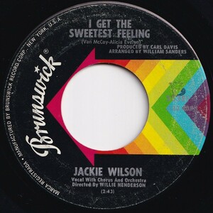 Jackie Wilson I Get The Sweetest Feeling / Nothing But Blue Skies Brunswick US 55381 206023 SOUL ソウル レコード 7インチ 45