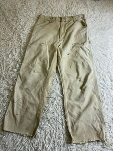 匿名配送230円 Carhartt カーハート　90's ヴィンテージ USA製　ユニオンチケット　ダックパンツ　crafted with pride in usa