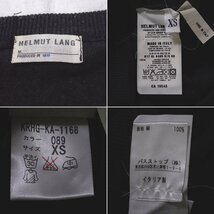 ★HELMUT LANG/ヘルムートラング 長袖ニット/セーター メンズXS/チャコールグレー/コットン100%/Vネック/イタリア製&1961400066_画像4