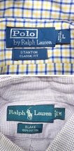 ★RALPH LAUREN/ラルフローレン 長袖シャツ 2着セット メンズM・L/イエロー/パープル/チェック柄/千鳥格子/ホース刺繍/コットン&1950800004_画像6