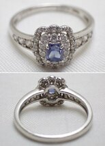 ★ESTELLE/エステール 天然ベニトアイト0.335ct×ダイヤモンド0.46ct プラチナリング 13号/Pt900/ケース・鑑別書付き/指輪/宝石&1910500006_画像4