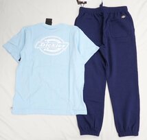 ★未使用&試着のみ Dickies/ディッキーズ 半袖Tシャツ + スウェットジョガーパンツ メンズL・XL/ライトブルー/ダークネイビー&1944900040_画像2