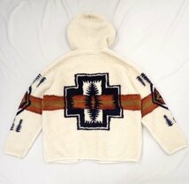 ★PENDLETON/ペンドルトン ボアフリースフーディー メンズL/アイボリー/ネイティブ柄/ジップアップパーカー&1947000233_画像2