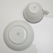 ★リチャードジノリ ミュージオフィオッコ カップ&ソーサ― 2客セット/ブルー×ホワイト/金彩/陶磁器/茶器/洋食器/C&S&1932000136_画像4