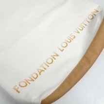 ◆未使用 Fondation Louis Vuitton ルイヴィトン財団美術館限定 トートバッグ オフホワイト×ベージュ/キャンバス製&1111103240_画像6