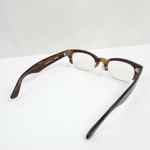 ★EFFECTOR/エフェクター × ネイバーフッド TRAMP2 度入り眼鏡/メガネフレーム ダークブラウン系/ハーフリム/付属品有り&1248701436_画像3