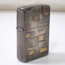 ★Zippo/ジッポー オイルライター/シルバー×ゴールド/1986年製/喫煙具/ケース等付属&1962400030_画像3