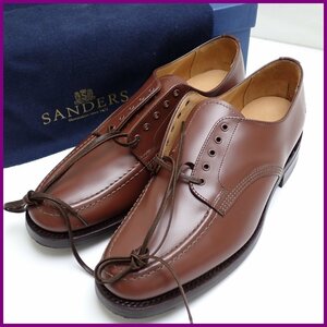 ★未使用 SANDERS/サンダース Gibson Shoe Uチップシューズ 8/メンズ26cm相当/ブラウン/レザー/8950T/ビジネスシューズ/紳士靴&1953000003