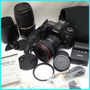 ★カメラ一式セット Canon EOS 6D・EF17-40mm F4L USM/TAMRON SP 70-300mm F/4-5.6 Di VC USD/付属品多数/ジャンク扱い&1938900455