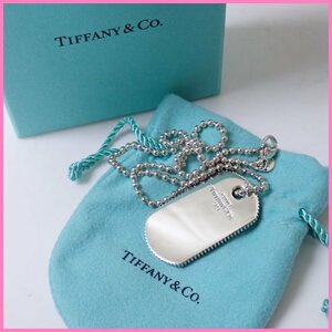 ★Tiffany&Co./ティファニー シルバー925 ドッグタグネックレス 全長約40cm/アクセサリー/外箱・保管袋付き&1953800007