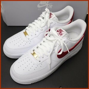 ★未使用 NIKE/ナイキ AIR FORCE 1 '07 スニーカー メンズ26.5cm/チームレッド×ホワイト/CZ0326-100/レザー/外箱・タグ付き&0702400120