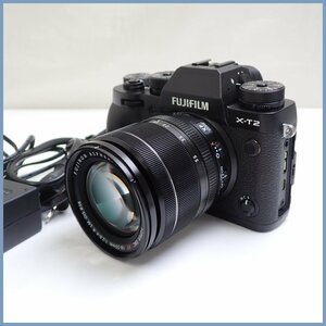 □富士フイルム FUJIFILM X-T2 ミラーレス一眼カメラ + XF18-55mmF2.8-4 R LM OIS レンズ/ACアダプター・SDカード付き&1223100169
