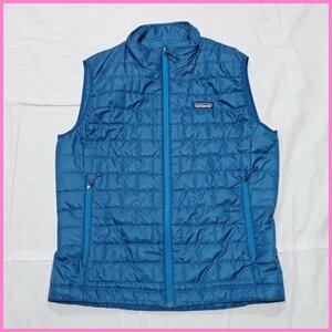 ★Patagonia/パタゴニア ナノパフベスト メンズM/ブルー/中綿入り/スタンドカラー/アウトドアウェア&1951600011