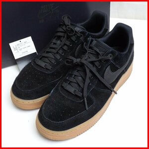 ★NIKE/ナイキ エアフォース1 07 LV8 スエードスニーカー メンズ27.5cm/ブラック/AA1117-001/外箱・タグ付き&0218800086