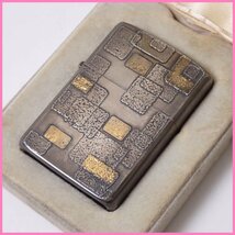 ★Zippo/ジッポー オイルライター/シルバー×ゴールド/1986年製/喫煙具/ケース等付属&1962400030_画像1