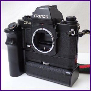 ★Canon/キャノン F-1 フィルム一眼レフカメラ ボディ + AE モータードライブ FN/FDマウント/付属品多数&1943300007