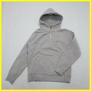 ★Supreme/シュプリーム スモールボックスロゴ ハーフジップ パーカー メンズS/グレー/コットン/裏起毛/フーディー&1952900010