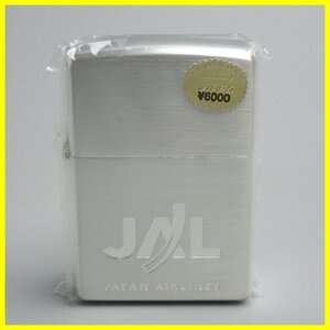 ★内袋未開封 Zippo/ジッポー JAL オイルライター シルバー/付属品有り/喫煙グッズ/2002年製/ヴィンテージ&1903200087