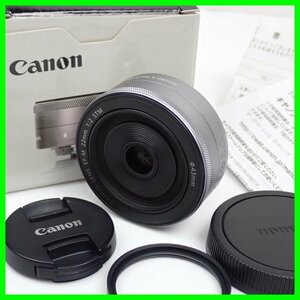 ★Canon/キャノン EF-M22mm F2 STM 交換レンズ キャップ等付属品あり/パンケーキレンズ/ジャンク扱い&1938900304