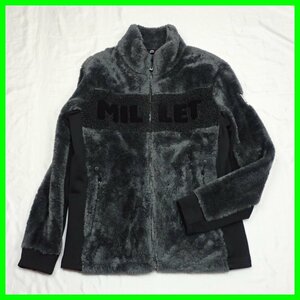 ★美品 MILLET/ミレー ボアフリースジャケット 100/メンズL相当/ダークグレー系/ストレッチ/アウトドアウェア&0958100059