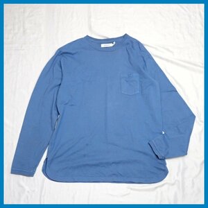 ★nonnative/ノンネイティブ DWELLER L/S TEE COTTON JERSEY OVERDYED/長袖ポケットTシャツ 2/ブルー/定価12,800円&1951800005