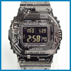 ■試着のみ カシオ G-SHOCK GMW-B5000TCC-1JR ブラックIP/チタン/フルメタル/サーキットボード柄/電波ソーラー/付属品あり&1245800299