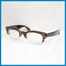 ★EFFECTOR/エフェクター × ネイバーフッド TRAMP2 度入り眼鏡/メガネフレーム ダークブラウン系/ハーフリム/付属品有り&1248701436_画像1