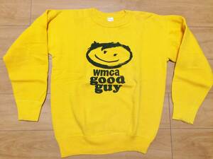 70's "Wmca good guy" smileスウェットシャツ USA製 ビンテージ品　