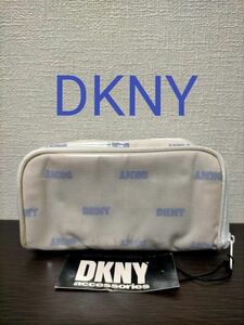 DKNY ダナキャランニューヨーク PVC化粧ポーチ タグ付き