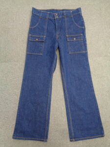 激レア 希少！ オリジナル70年代 Levi's オレンジタブ Bush Pants Boots Cut W36, L32 表記 デニムブルー 