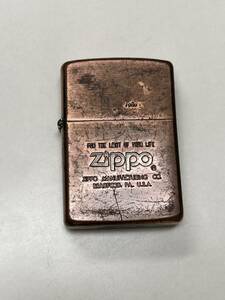 A【1D54】Zippo ジッポ ライター 動作未確認 キズ多め 1980年 USA ヴィンテージ 80s 当時物 レトロ ブラウン コレクター 喫煙グッズ 