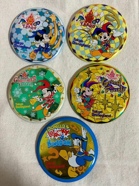 ディズニーランド　15周年 缶バッジ