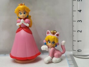 スーパーマリオ フィギュア コレクション ピーチ姫 ネコピーチ24b28検SUPER MARIO BROSワールドpartyチョコエッグ パーティRPGキーホルダー