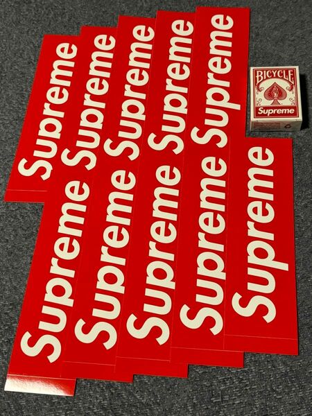 supreme ステッカー10枚&ノベルティミニトランプ