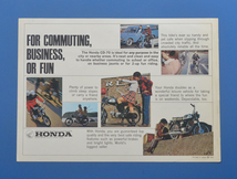 【H1971-04】ホンダ　CD-70　HONDA　CD-70　1970年1月　英語表記　カタログ　6.5PSモデル　空冷4サイクルOHC　輸出モデル_画像2