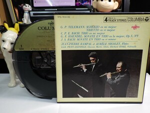 【￥1,000～】Reel-to-reel-tape 7inch｜オープンリール★COLUMBIA/4TRACK★RAMPAL et NICOLET 〜 TELEMANN/HAENDEL/J.S.BACH/C.P.E.BACH