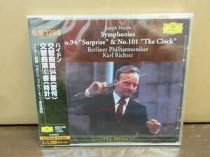 福4//CD///未開封!!★DG ハイドン：交響曲第94,101番 驚愕 時計／カール・リヒター（Karl Richter）,ベルリンフィル