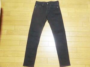 送￥520～G-STAR RAW ジースターロウ 3301 スリム ジーンズ デニム ストレッチ 黒 W27 L32 