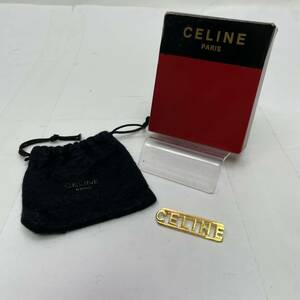 CELINE セリーヌ ブローチ ピンバッジ 箱・袋付き ゴールド