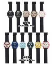 Swatch×OMEGA スウォッチ×オメガ 専用ラバーベルト Ｄバックル付き Mercury（ブラック）_画像8