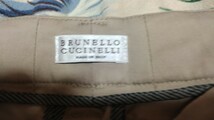 美品★BRUNELLO CUCINELLI★クロップドパンツ★ライトブラウン★茶★ブルネロクチネリ★大きいサイズ★春夏秋★テーパード★イタリア★高級_画像5