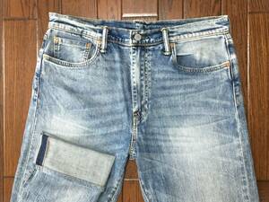 リーバイス Ｌｅｖｉ’ｓ ５２２ ｗ３３ ひげ落ち ストレッチ ジーンズ 赤耳 セルビッチ 縦落ち デニム パンツ ジッパーフライ