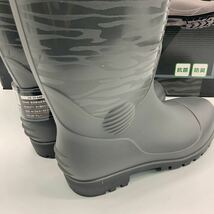 送料無料ユニワールド 3L 安全耐油底長靴 SZ-640 安全長靴 セーフティブーツ 迷彩グレー 新品_画像5