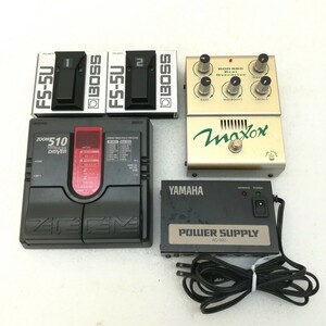 M4rjkx0177/【動作未確認】BOSS FS-5Uフットスイッチ/YAMAHA AC-320 POWER SUPPLY/Maxon ROD 880/ZOOM 510 DUALPOWER DRIVER 現状品