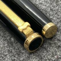 PE1712□Platinum プラチナ 万年筆 ♯3776 初期型 漆 ブラック ペン先 14K 中 フラットトップ 筆記未確認 ヴィンテージ レア_画像2